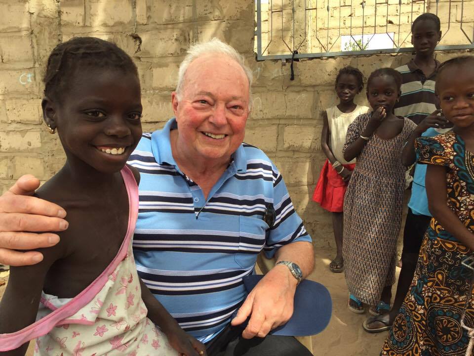 jean et sa filleule Louly l'école au Sénégal